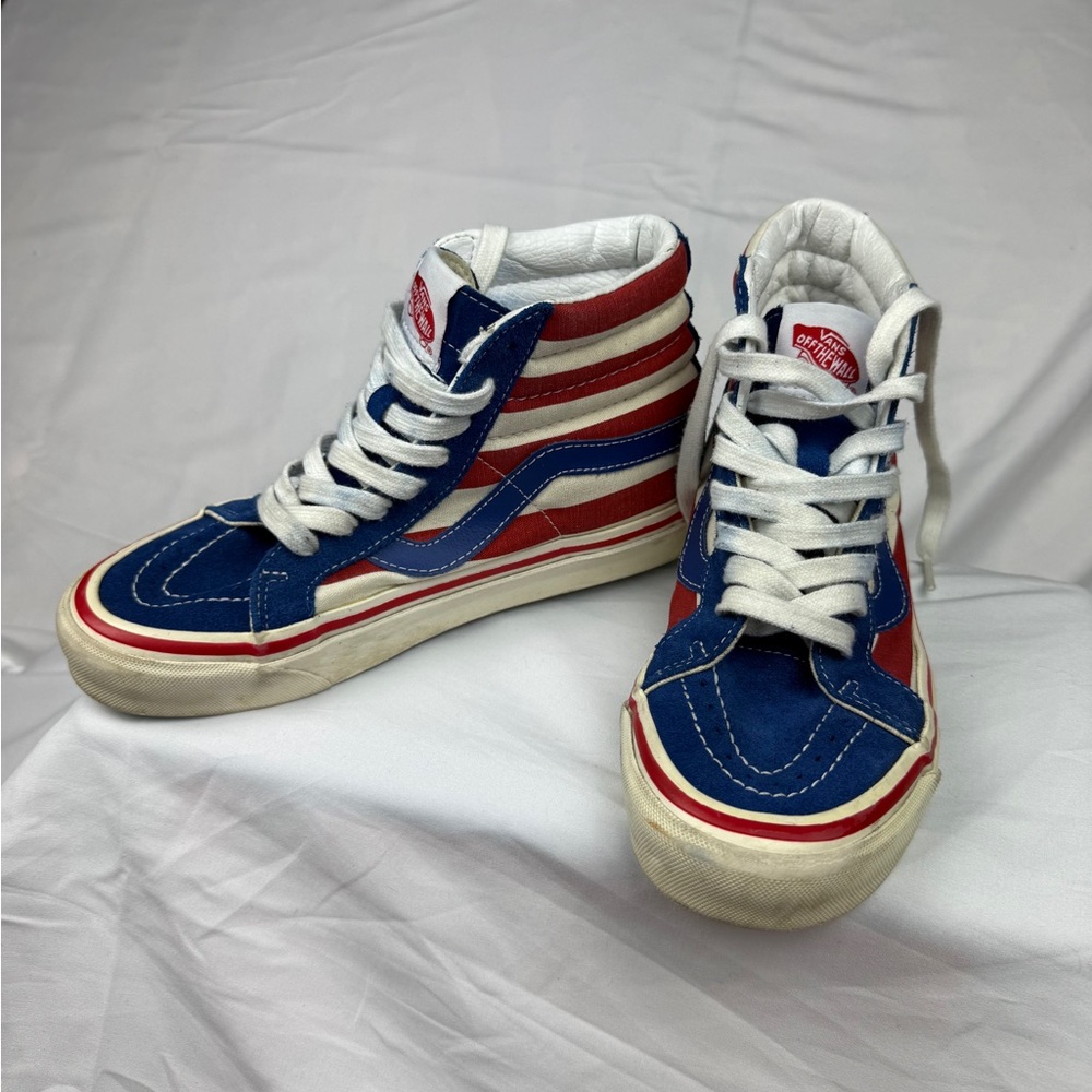 Vans High-Top Sneakers - Blue, Red, and White - Picture 6 of 6